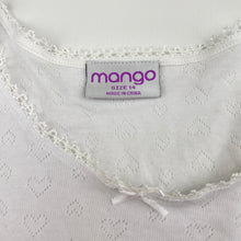 Load image into Gallery viewer, Girls Mango, pointelle long sleeve pyjama top, EUC, size 14,  