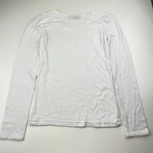 Load image into Gallery viewer, Girls Mango, pointelle long sleeve pyjama top, EUC, size 14,  