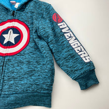 Load image into Gallery viewer, Boys Marvel, Avengers fleece lined zip hoodie sweater, FUC, size 5,  
