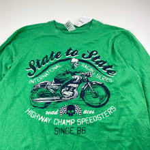 Load image into Gallery viewer, Boys Urban Supply, long sleeve tee / top, motorbike, NEW, size 14,  