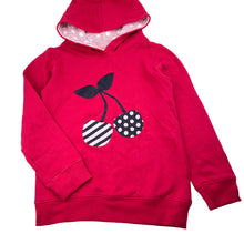 Load image into Gallery viewer, Girls Cotton On, fleece lined hoodie sweater, cherries, EUC, size 8,  