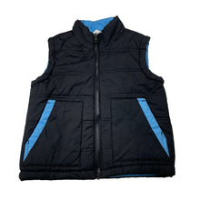 Load image into Gallery viewer, Boys H&amp;T, black &amp; blue puffer vest / jacket, EUC, size 3,  