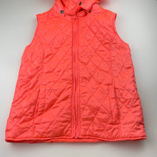 Load image into Gallery viewer, Girls Pumpkin Patch, quilted hooded vest / jacket, EUC, size 11,  