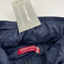 Load image into Gallery viewer, Unisex GOLDEN LEAF, navy fleece lined jacket / coat, NEW, size 8,  