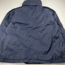 Load image into Gallery viewer, Unisex GOLDEN LEAF, navy fleece lined jacket / coat, NEW, size 8,  