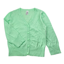 Load image into Gallery viewer, Girls Target, green lightweight knit 3/4 sleeve cardigan, EUC, size 12,  
