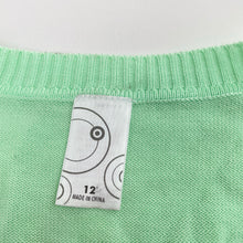 Load image into Gallery viewer, Girls Target, green lightweight knit 3/4 sleeve cardigan, EUC, size 12,  