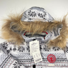 Load image into Gallery viewer, Girls Les Enphants, fleece lined hooded puffer jacket / coat, NEW, size 2,  