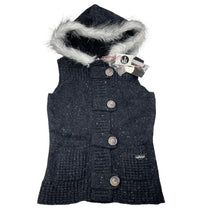 Load image into Gallery viewer, Girls All About Eve, wool blend knit hooded vest, NEW, size 8,  