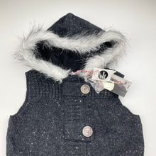 Load image into Gallery viewer, Girls All About Eve, wool blend knit hooded vest, NEW, size 8,  