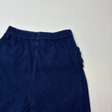 Load image into Gallery viewer, Girls Lullaby, navy ruffle leggings / bottoms, GUC, size 000,  