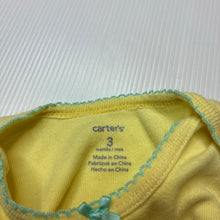 Load image into Gallery viewer, Girls Carters, yellow bodysuit / romper, elephant, GUC, size 000,  