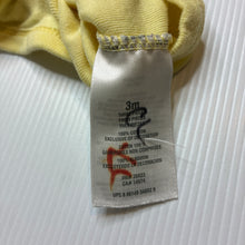 Load image into Gallery viewer, Girls Carters, yellow bodysuit / romper, elephant, GUC, size 000,  