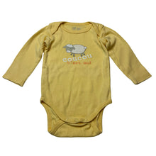 Load image into Gallery viewer, Unisex GEMO, yellow cotton bodysuit / romper, EUC, size 000,  