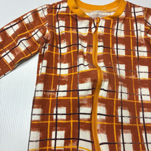 Load image into Gallery viewer, Unisex checked, stretchy zip romper, GUC, size 00,  
