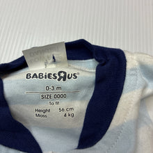 Load image into Gallery viewer, Boys Babies R Us, soft cotton zip coverall / romper, EUC, size 0000,  