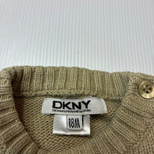 Load image into Gallery viewer, Unisex DKNY, knitted cotton sweater / jumper, GUC, size 1-2,  