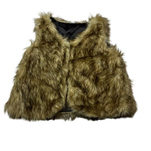 Load image into Gallery viewer, Girls lined, faux fur vest, 2 hook fasten, no size, armpit to armpit: 30cm, GUC, size 3,  