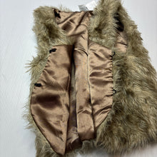 Load image into Gallery viewer, Girls H&amp;T, lined faux fur vest, 2 hook fasten, GUC, size 2,  