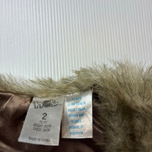 Load image into Gallery viewer, Girls H&amp;T, lined faux fur vest, 2 hook fasten, GUC, size 2,  