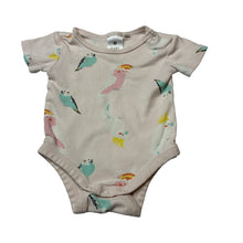 Load image into Gallery viewer, Girls Target, cotton bodysuit / romper, birds, EUC, size 0000,  