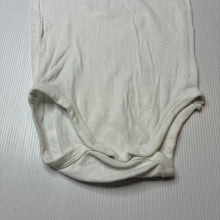 Load image into Gallery viewer, Unisex Anko, white cotton bodysuit / romper, GUC, size 1,  