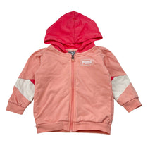 Load image into Gallery viewer, Girls PUMA, cotton zip up track top, light marks on front, FUC, size 00,  