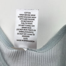 Load image into Gallery viewer, Unisex Target, blue ribbed organic cotton singlet top, GUC, size 000,  