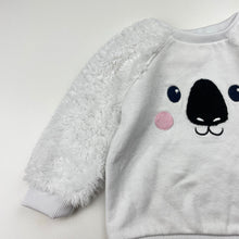 Load image into Gallery viewer, Unisex Sprout, fleece lined sweater / jumper, koala, EUC, size 0,  