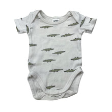 Load image into Gallery viewer, Unisex Anko, cotton bodysuit / romper, crocodiles, GUC, size 0000,  
