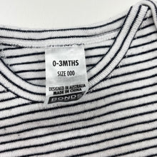 Load image into Gallery viewer, Unisex Bonds, striped cotton long sleeve top, GUC, size 000,  