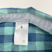 Load image into Gallery viewer, Boys Target, checked cotton long sleeve shirt, GUC, size 8,  