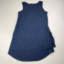 Load image into Gallery viewer, Girls Witchery, embroidered navy cotton tunic top, L: 56cm at front, GUC, size 7,  