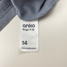 Load image into Gallery viewer, Boys Anko, blue cotton tee / top, GUC, size 14,  