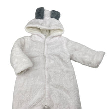 Load image into Gallery viewer, Unisex lined, fleece coverall / romper, EUC, size 000,  
