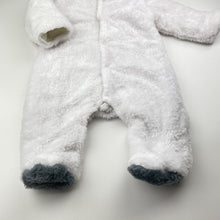 Load image into Gallery viewer, Unisex lined, fleece coverall / romper, EUC, size 000,  
