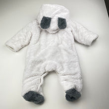 Load image into Gallery viewer, Unisex lined, fleece coverall / romper, EUC, size 000,  
