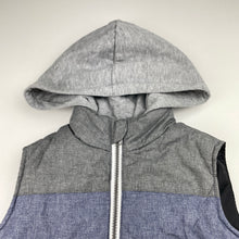 Load image into Gallery viewer, Boys H&amp;M, hooded puffer vest / sleeveless jacket, GUC, size 3,  