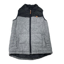 Load image into Gallery viewer, Boys Target, grey &amp; black puffer vest / sleeveless jacket, EUC, size 7,  