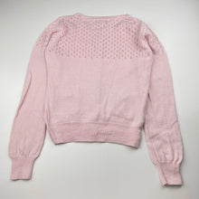 Load image into Gallery viewer, Girls Pumpkin Patch, pink knitted cotton cardigan, EUC, size 9,  