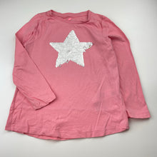 Load image into Gallery viewer, Girls Cotton On, flip sequin cotton long sleeve tee / top, FUC, size 6,  