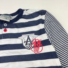 Load image into Gallery viewer, Boys Candy Stripes, navy stripe cotton long sleeve top, wash fade, FUC, size 7,  