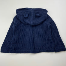 Load image into Gallery viewer, Girls Tommy Bahama, navy knitted cotton hooded cardigan, GUC, size 1,  