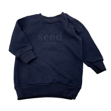 Load image into Gallery viewer, Unisex Seed, Heritage embroidered navy sweater, EUC, size 00,  