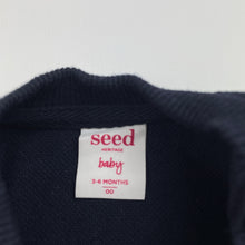 Load image into Gallery viewer, Unisex Seed, Heritage embroidered navy sweater, EUC, size 00,  