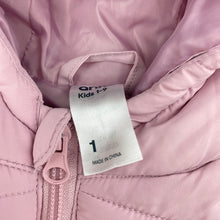 Load image into Gallery viewer, Girls Anko, hooded puffer jacket / coat, EUC, size 1,  