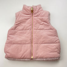 Load image into Gallery viewer, Girls Country Road, reversible faux fur / corduroy cotton vest, EUC, size 1,  