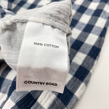 Load image into Gallery viewer, Unisex Country Road, checked cotton overalls / romper, light mark back left armpit, FUC, size 0,  