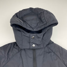 Load image into Gallery viewer, Unisex YOUNGONE, black hooded jacket / coat, EUC, size 6,  