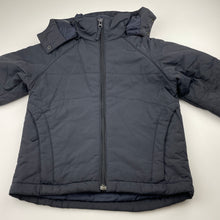 Load image into Gallery viewer, Unisex YOUNGONE, black hooded jacket / coat, EUC, size 6,  